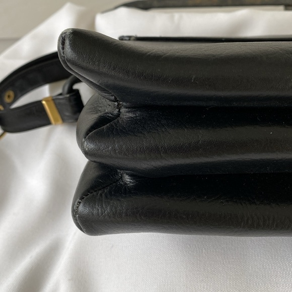 Meeker Leather Purse Black Hand Tooled Vintage - Picture 10 of 10